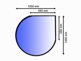 Lienbacher 21.02.888.2 sklo pod kamna, 8 mm