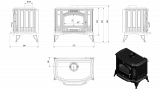 KRATKI Koza K9 černá litinová kamna s automatickým řízením přívodu vzduchu ASDP - DOPRAVA ZDARMA